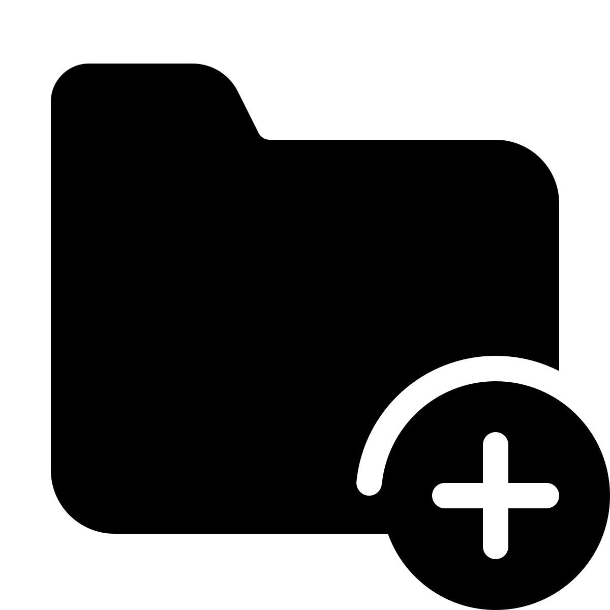 parakeet filled style aggiungi cartella icon