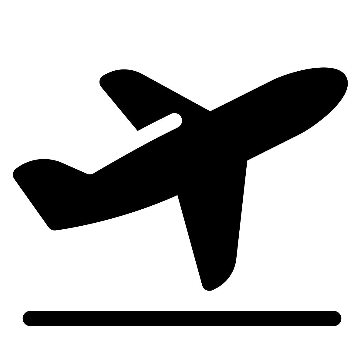 parakeet filled style 飛行機の離陸 icon
