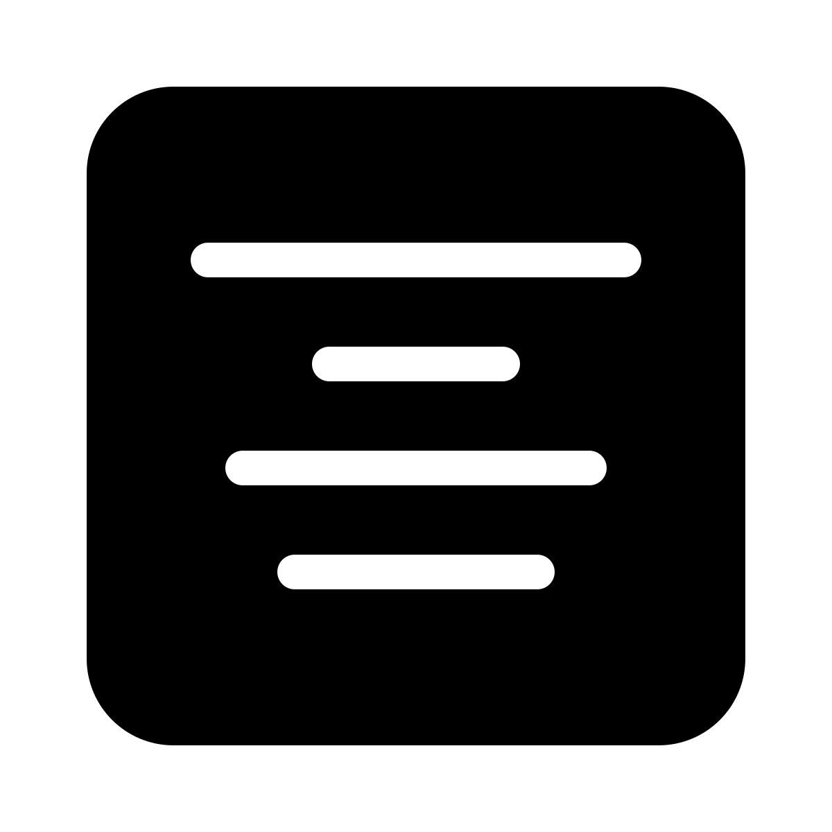 parakeet filled style text zentrieren icon