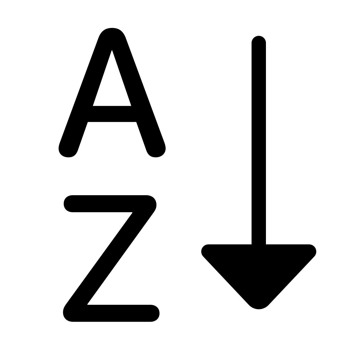 parakeet filled style alphabetische sortierung icon