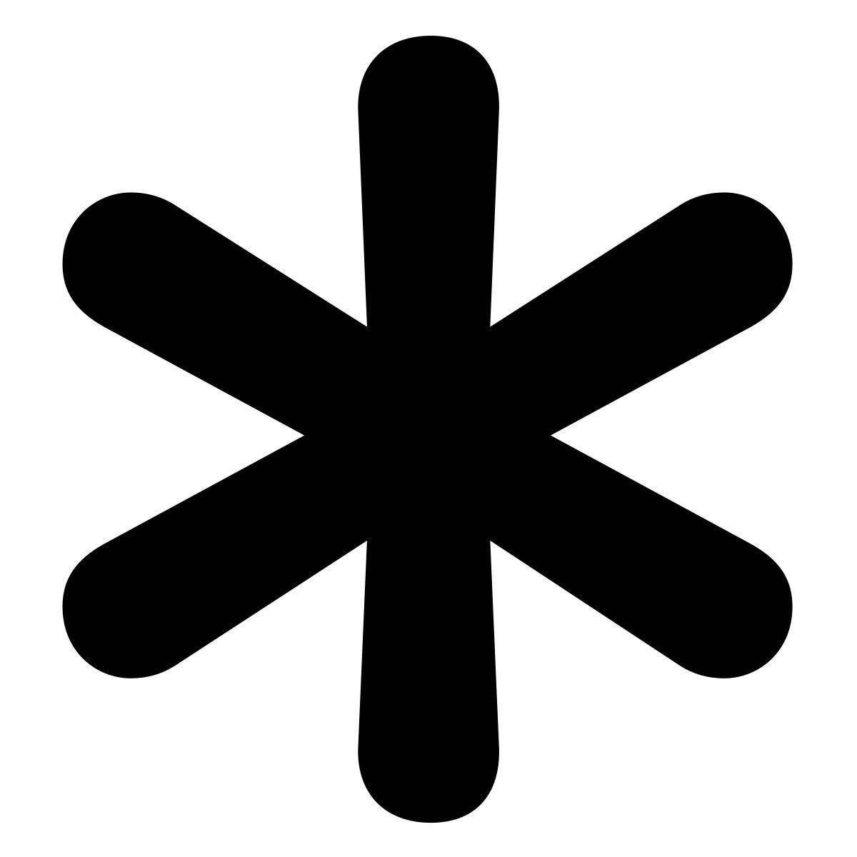 parakeet filled style asterisk icon