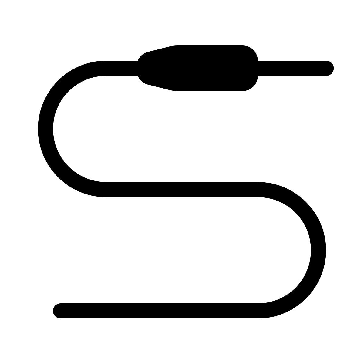 parakeet filled style audio kabel icon