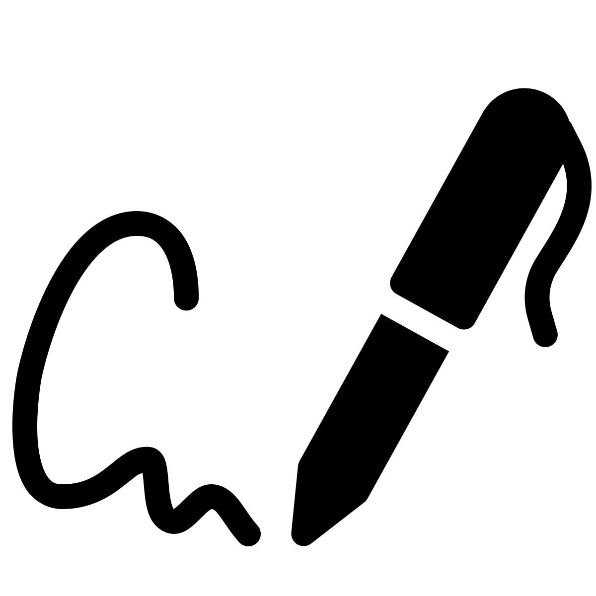 parakeet filled style autographe icon
