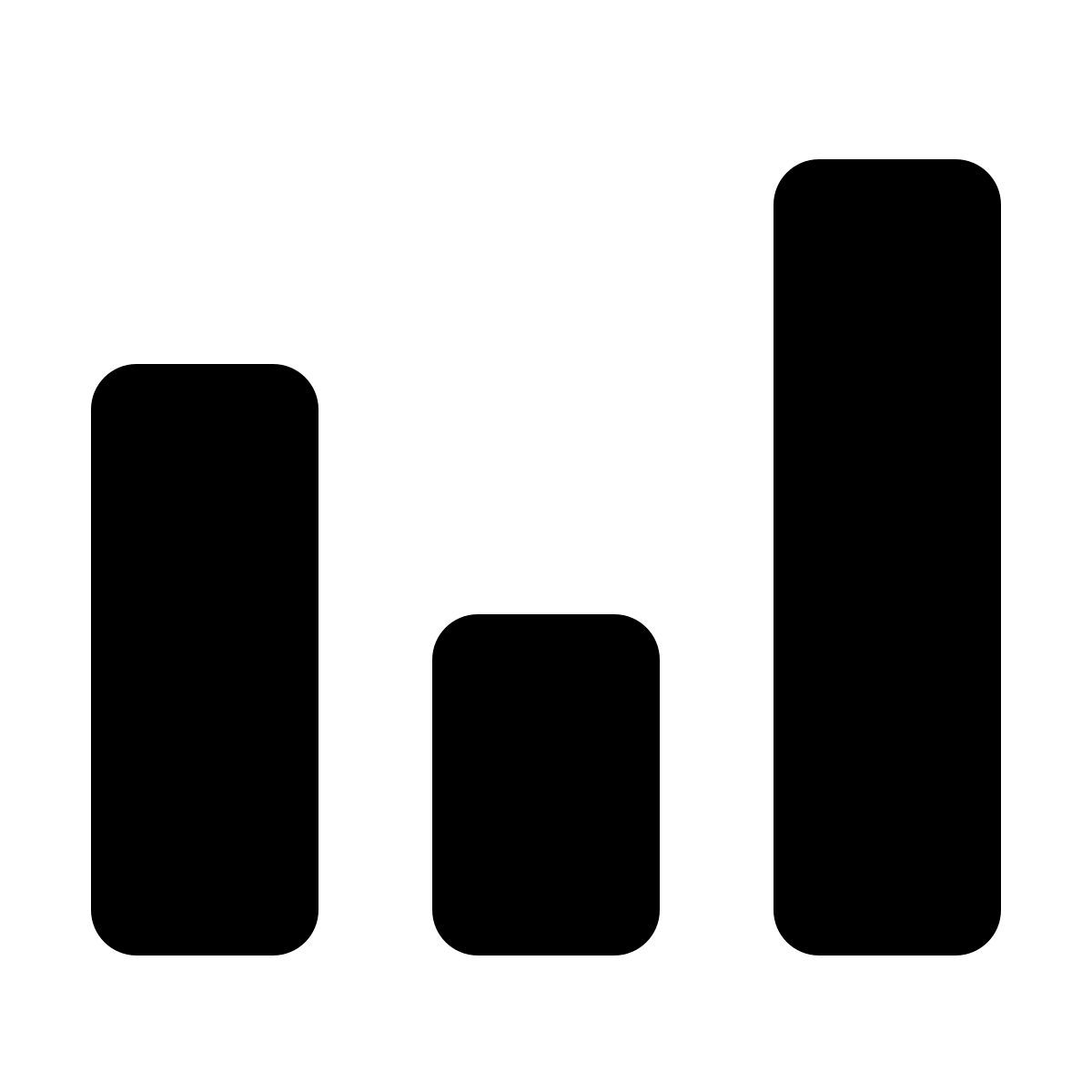parakeet filled style bar chart icon