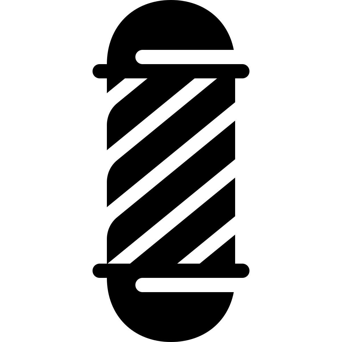 parakeet filled style barber pole icon