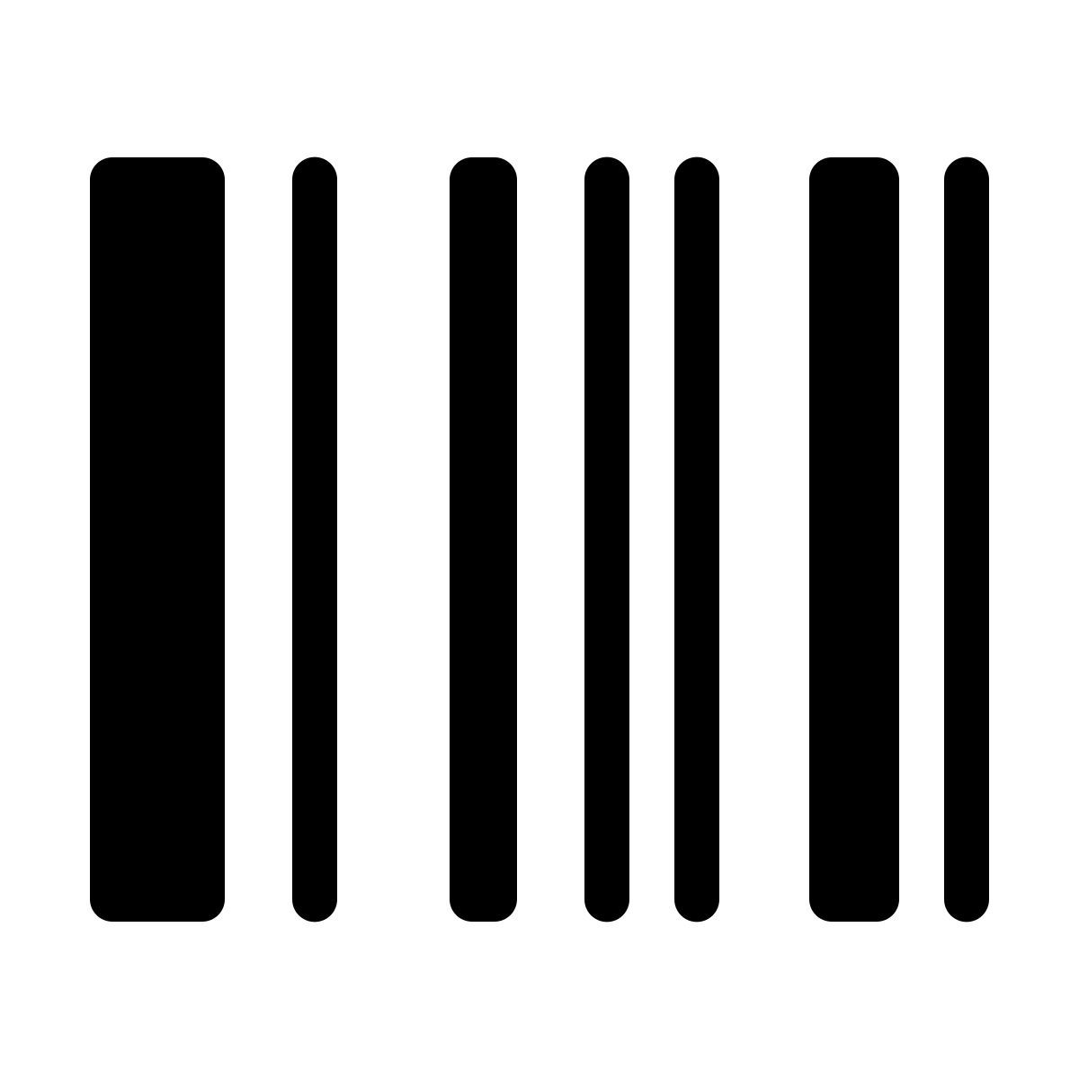 parakeet filled style barcode icon