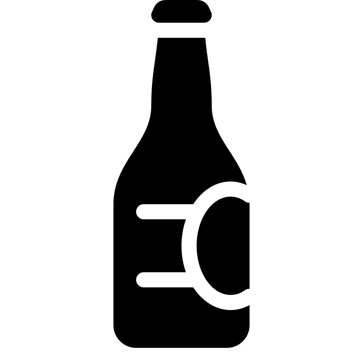 parakeet filled style bierflasche icon