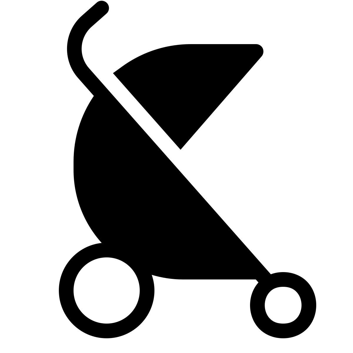 parakeet filled style cochecito de niño icon