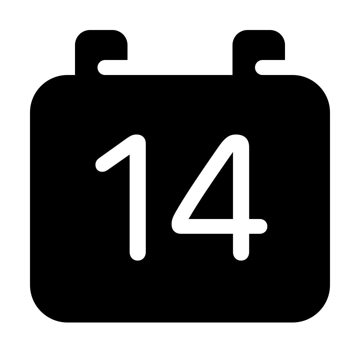 parakeet filled style calendário 14 icon