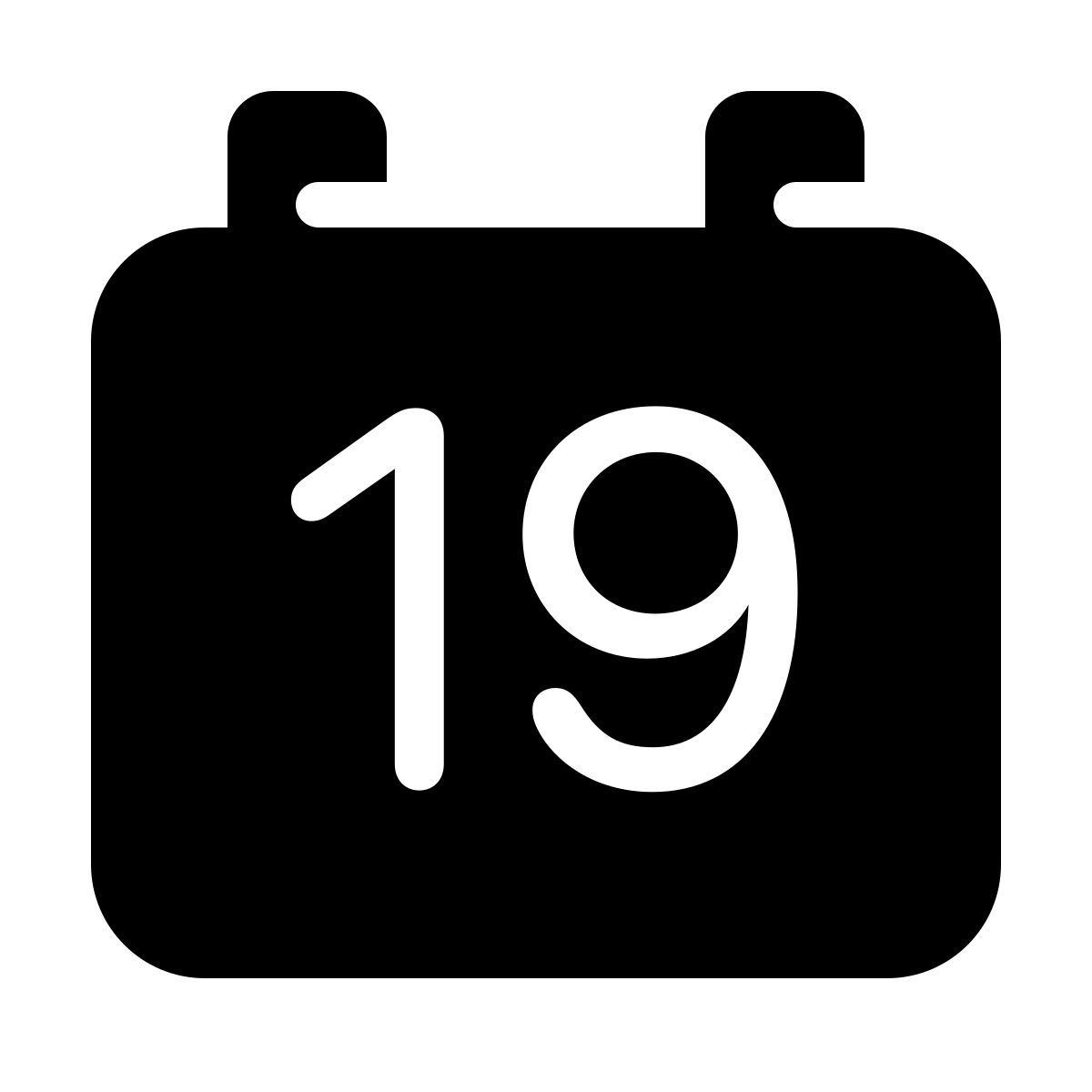 parakeet filled style calendar 19 icon