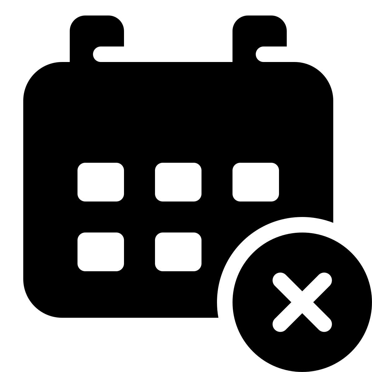 parakeet filled style calendar delete icon