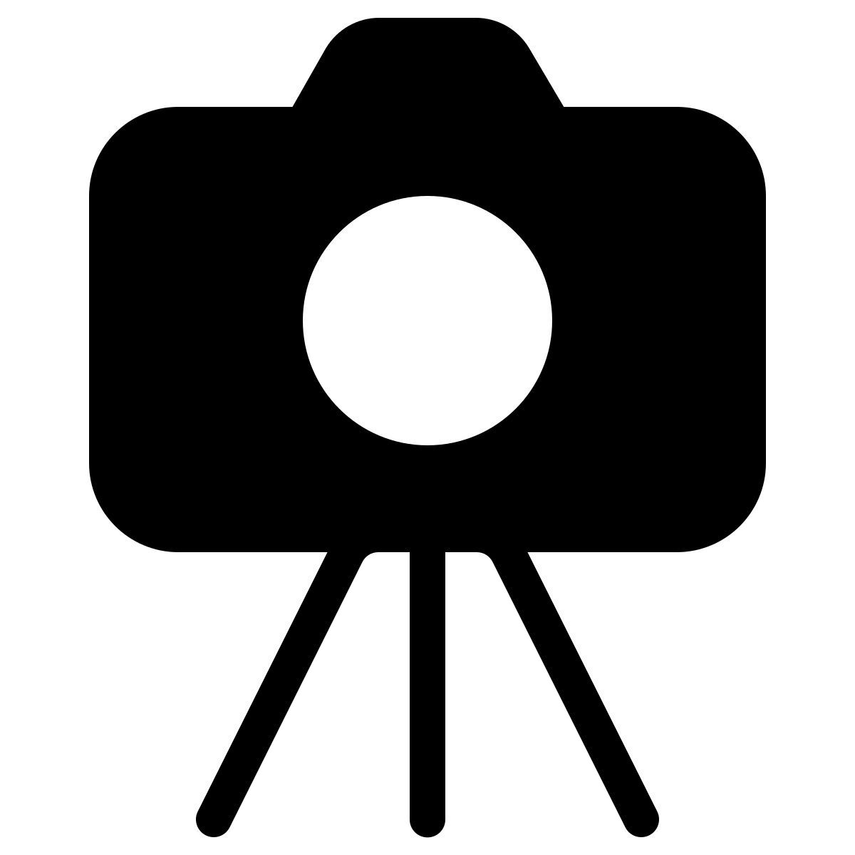 parakeet filled style camera on tripod icon