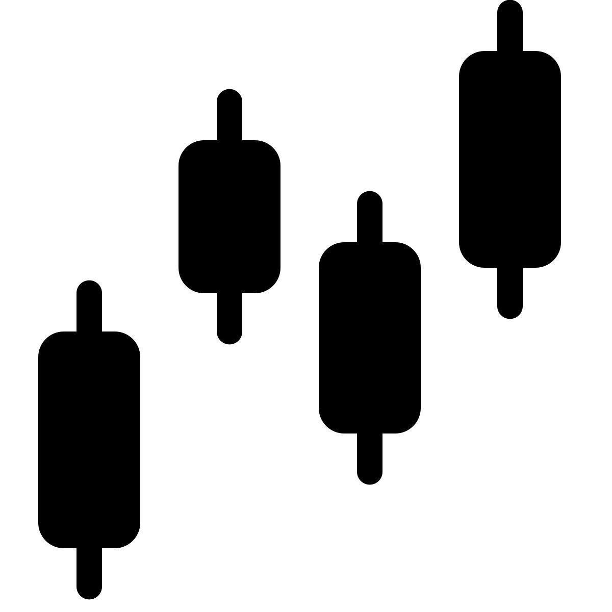 parakeet filled style график японских свечей icon
