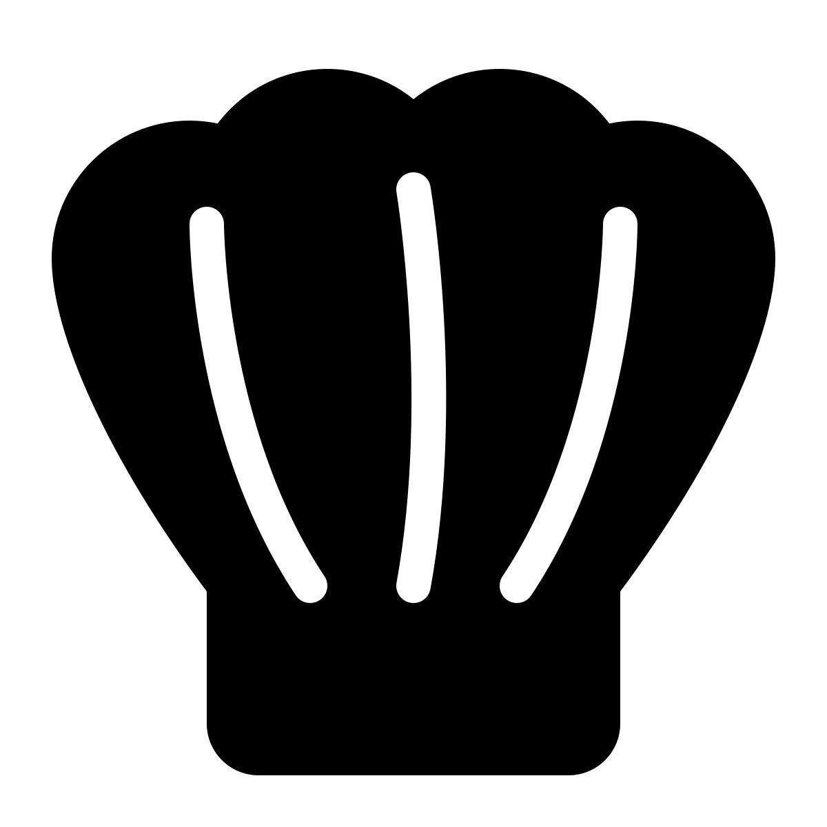 parakeet filled style chef hat icon