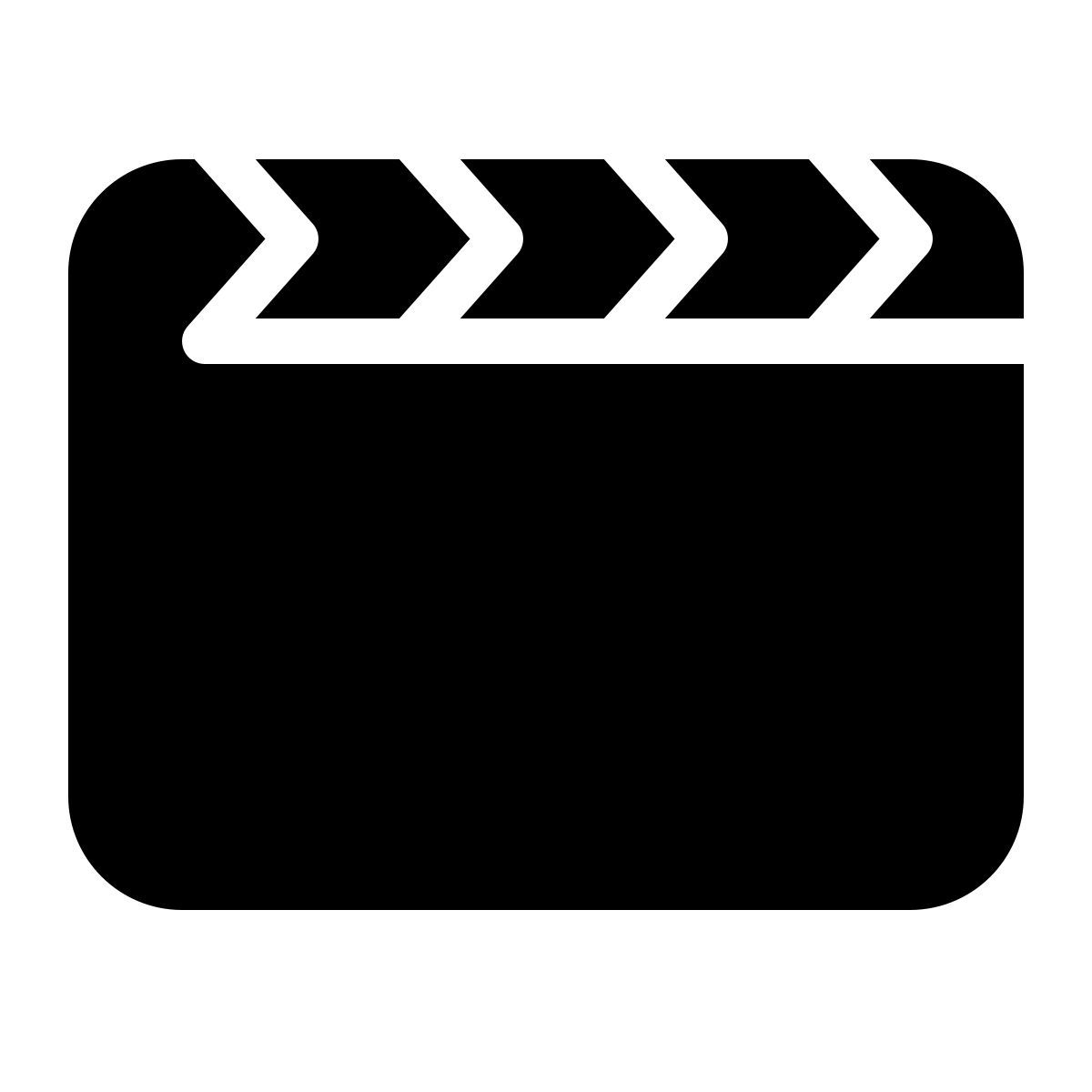parakeet filled style clapperboard icon