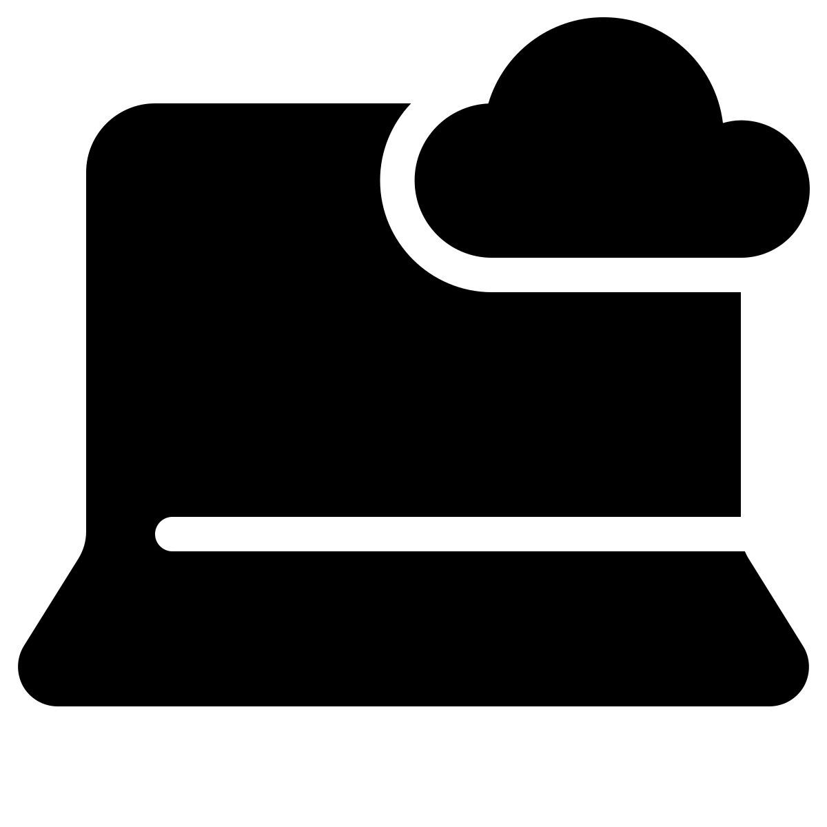 parakeet filled style cloud computing icon