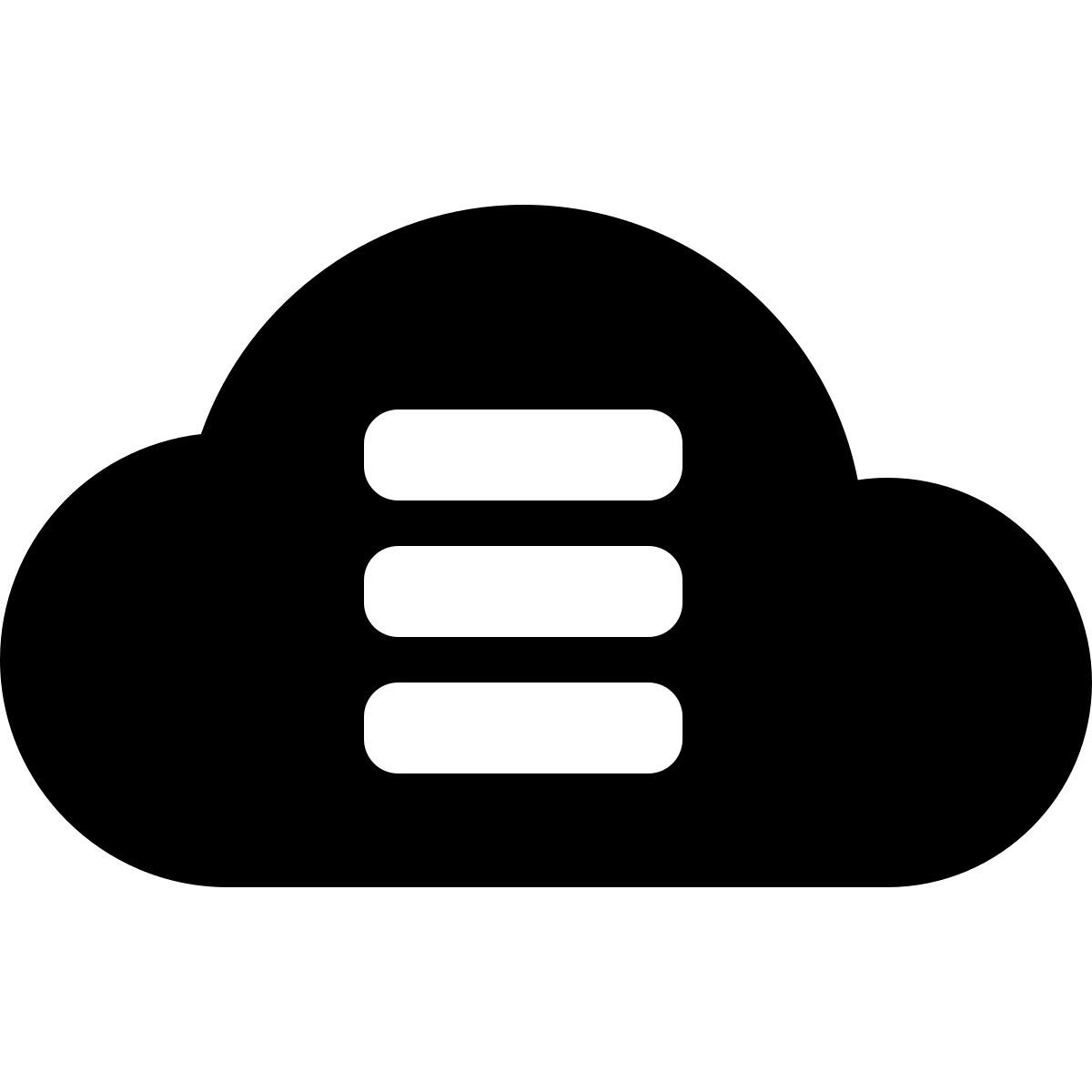 parakeet filled style cloud database icon