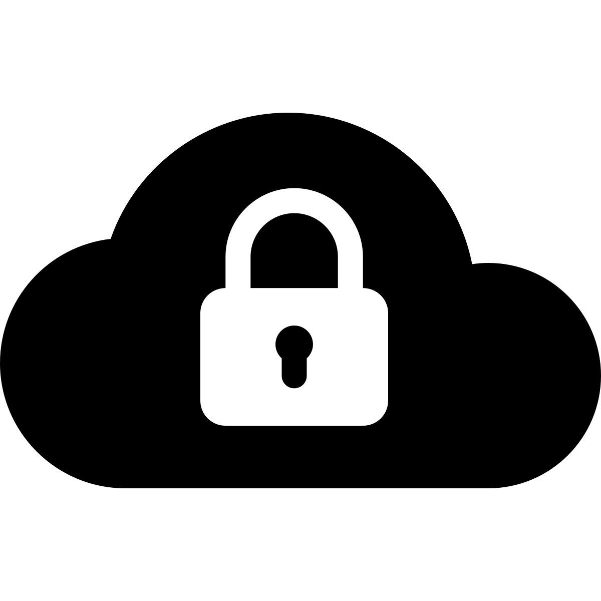 parakeet filled style cloud lock icon