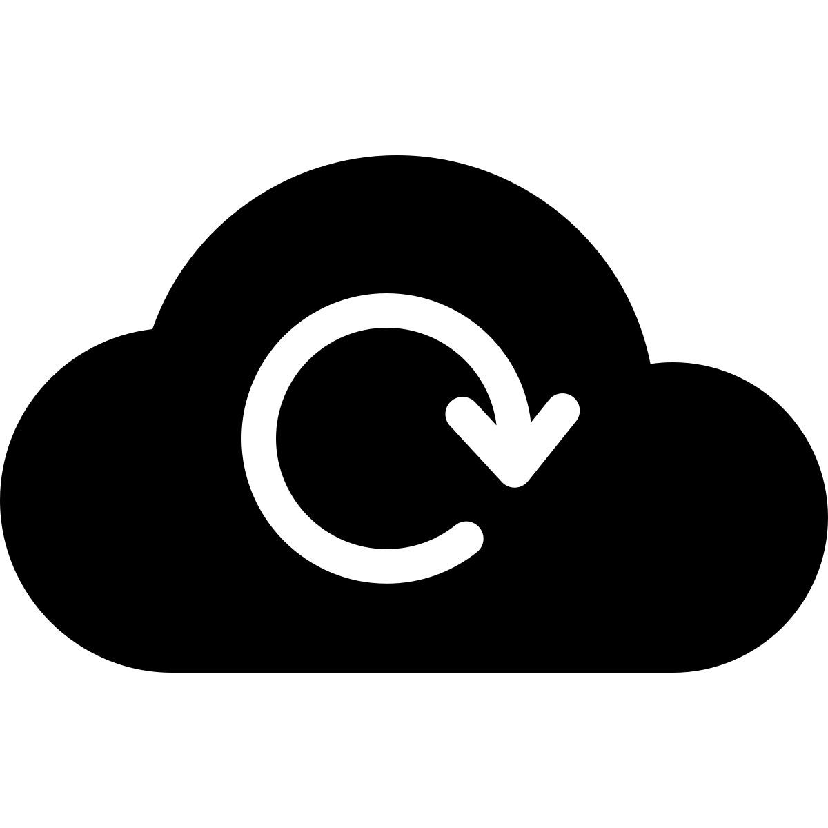 parakeet filled style cloud refresh icon