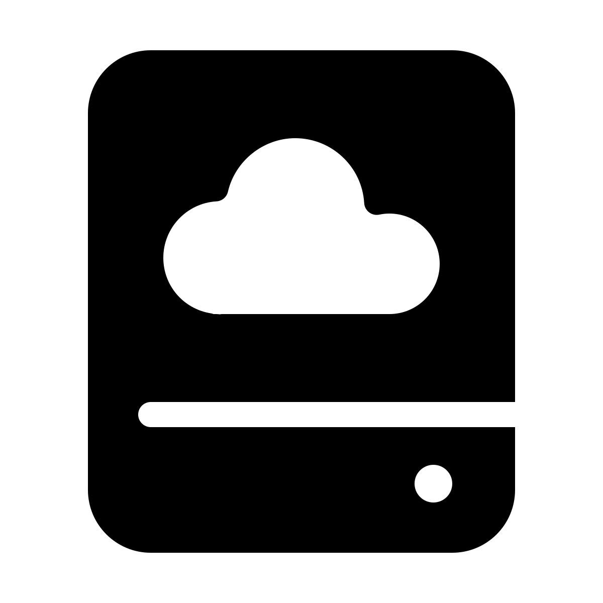 parakeet filled style cloud storage icon