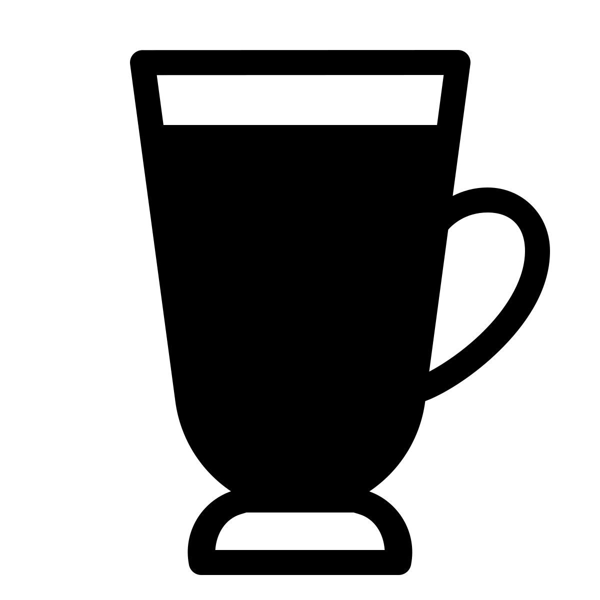 parakeet filled style coffee cup icon