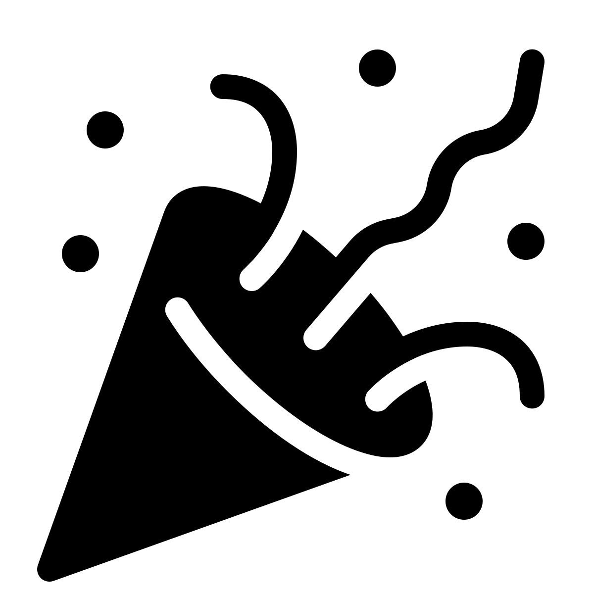 parakeet filled style confettis icon