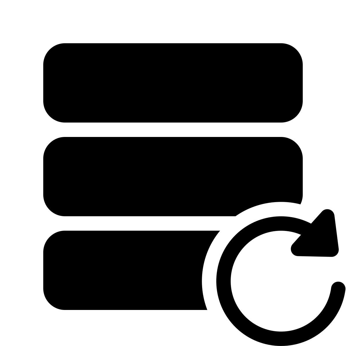 parakeet filled style database backup icon