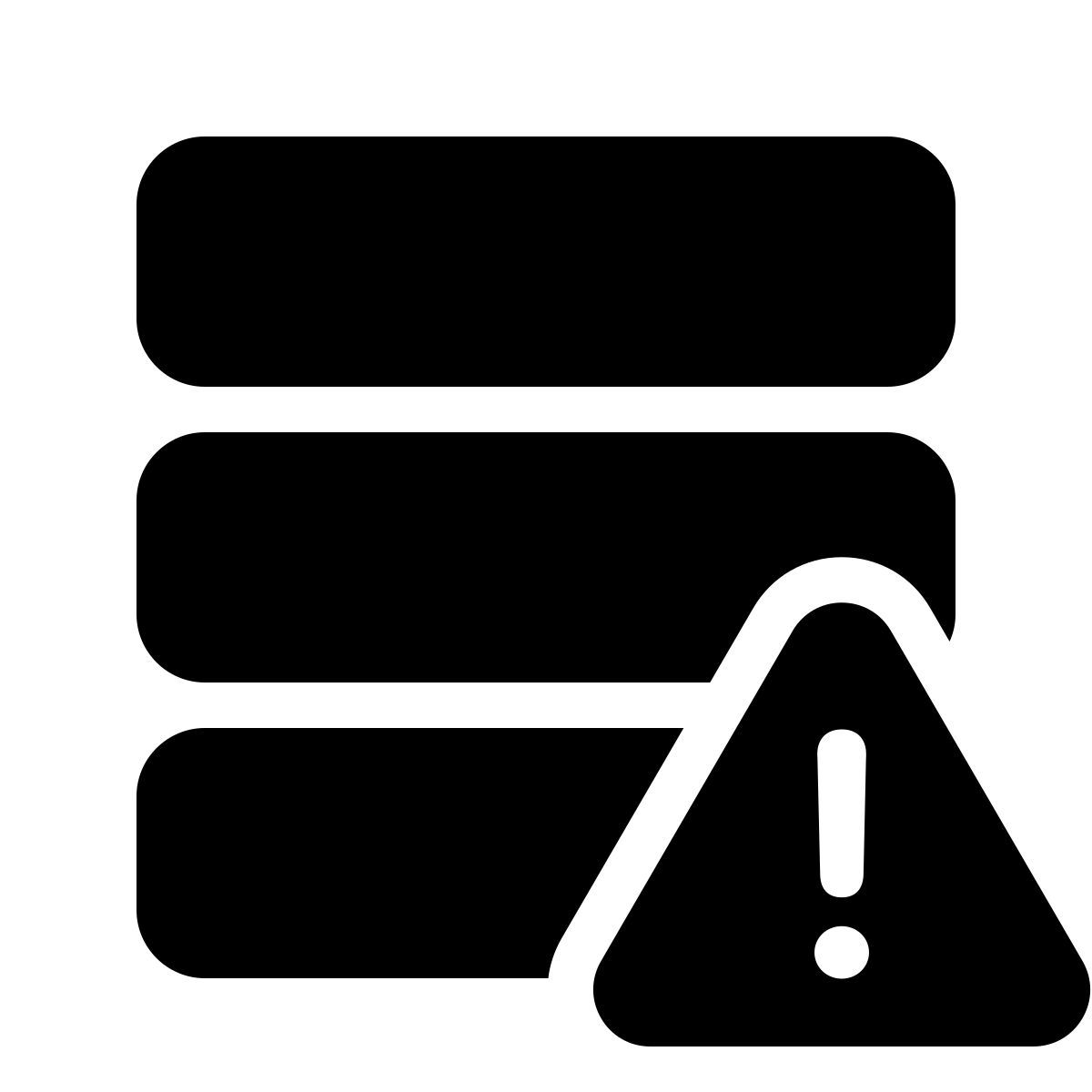 parakeet filled style database error icon