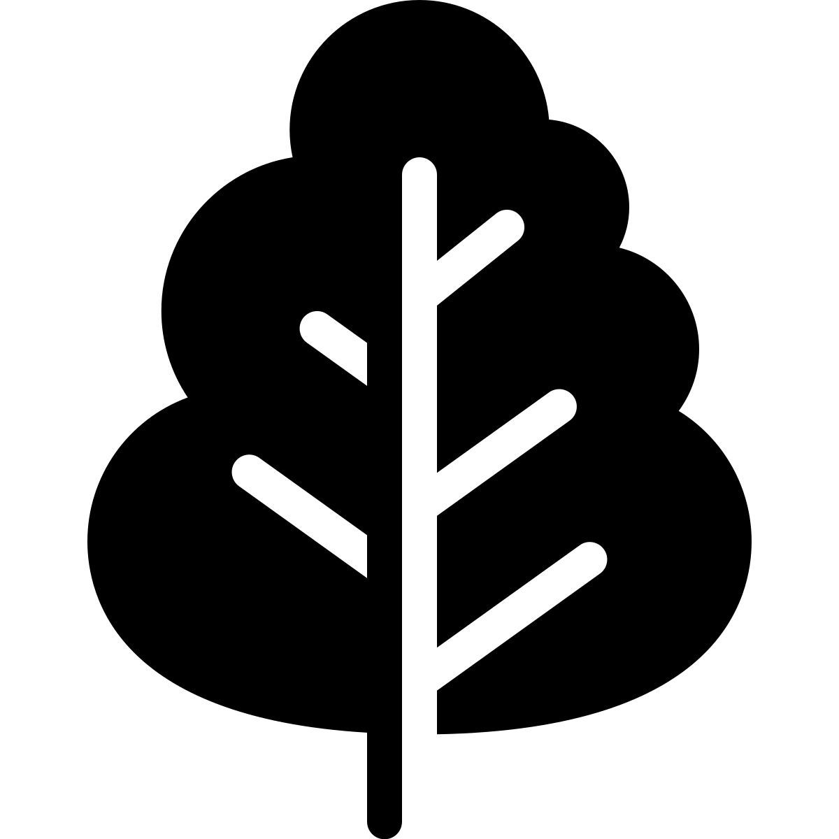 parakeet filled style oak tree icon