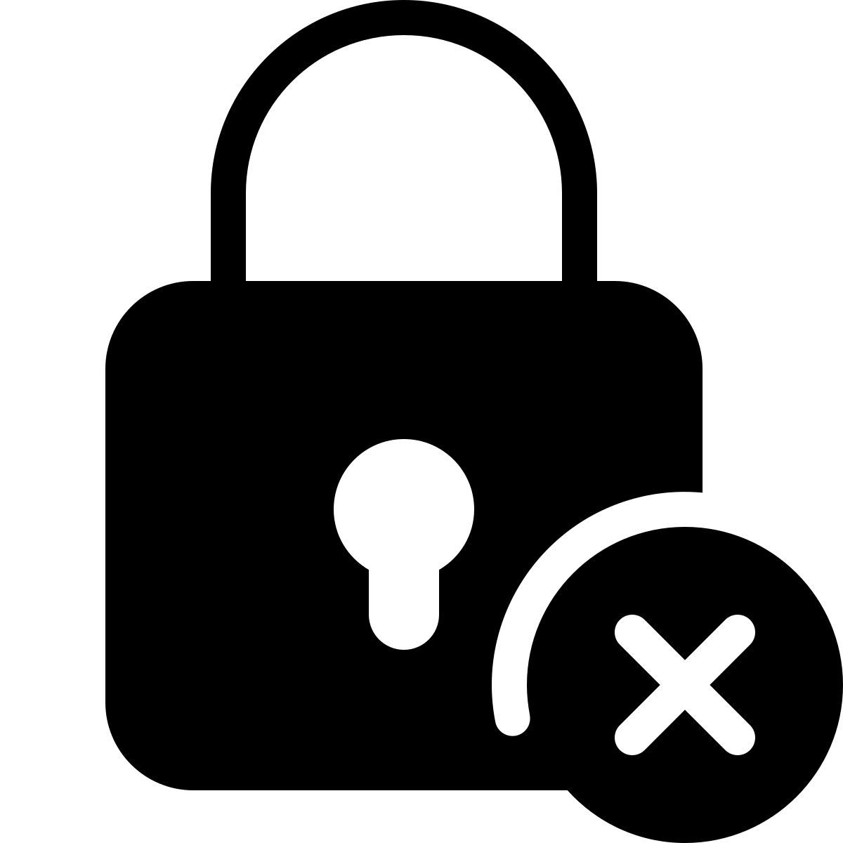 parakeet filled style löschen sie die sperre icon