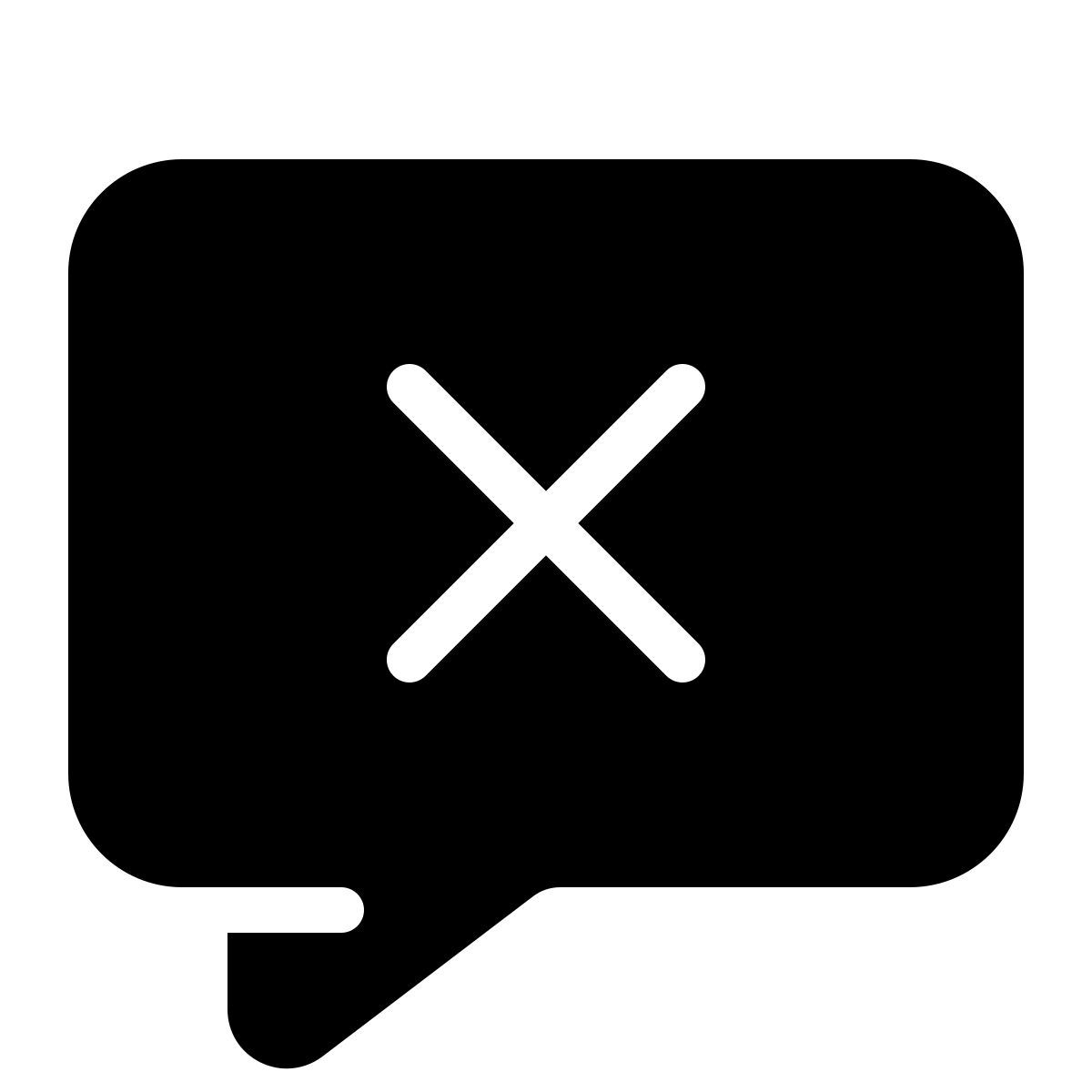 parakeet filled style delete message icon
