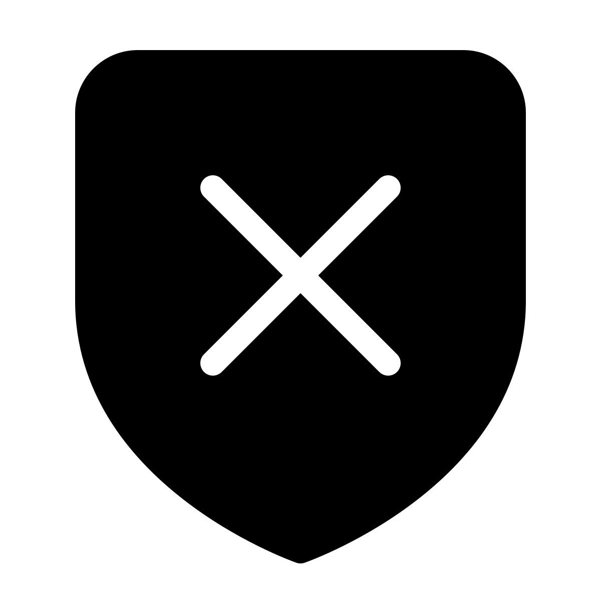 parakeet filled style delete shield icon