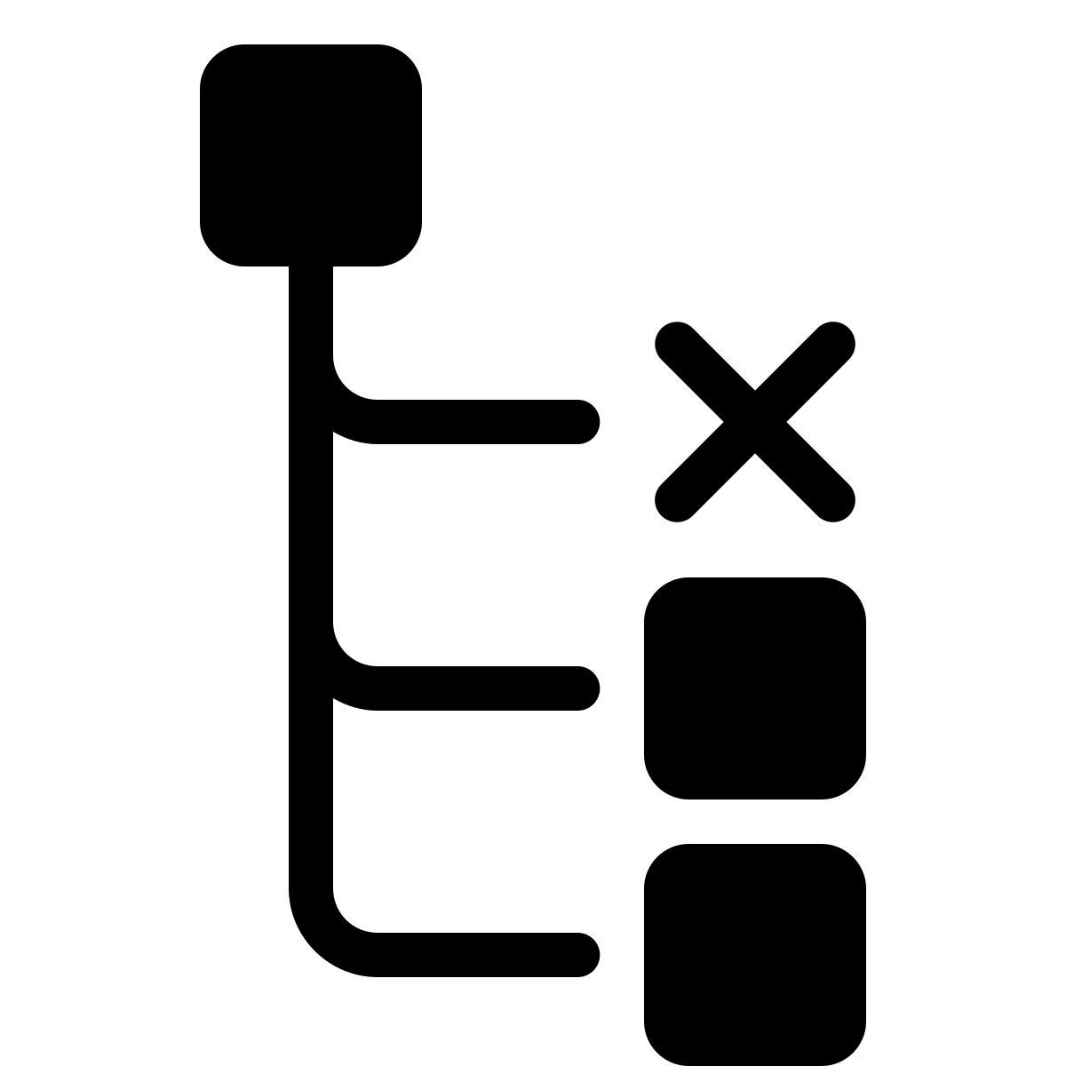 parakeet filled style delete subnode icon