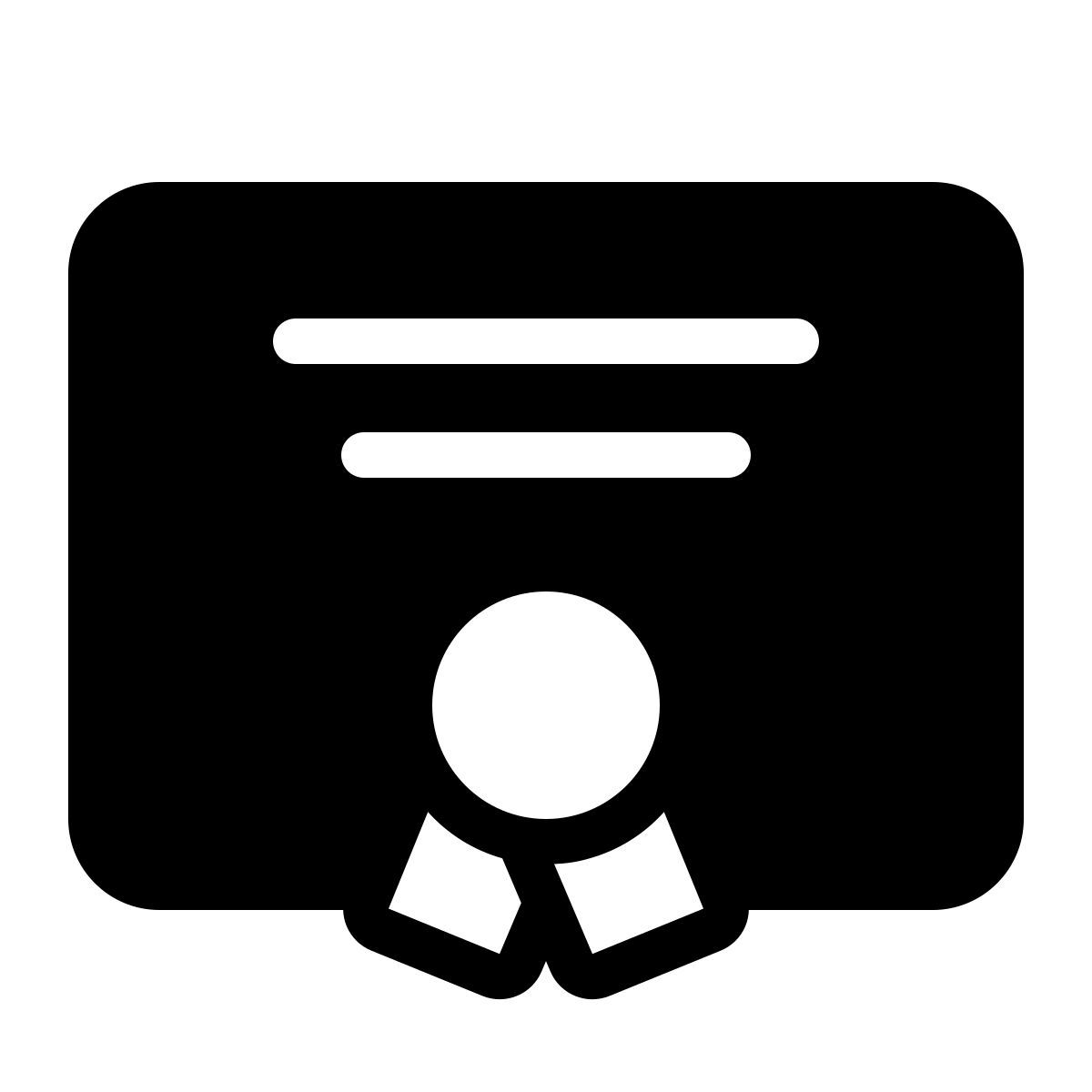 parakeet filled style diploma icon