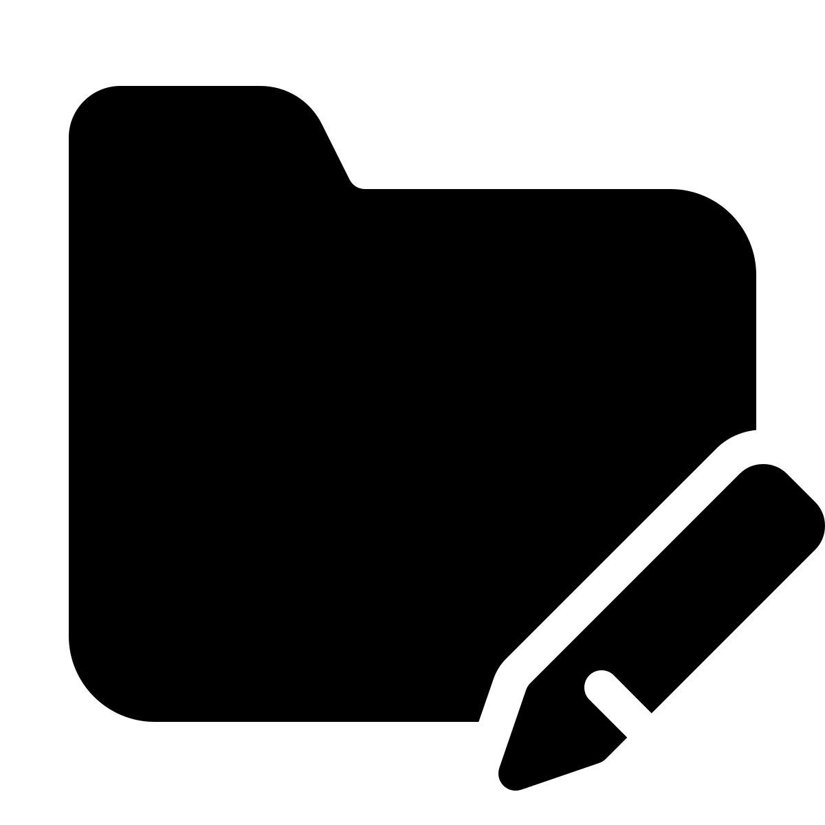 parakeet filled style edit folder icon