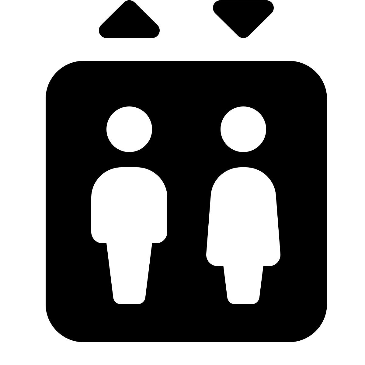 parakeet filled style ascensor icon