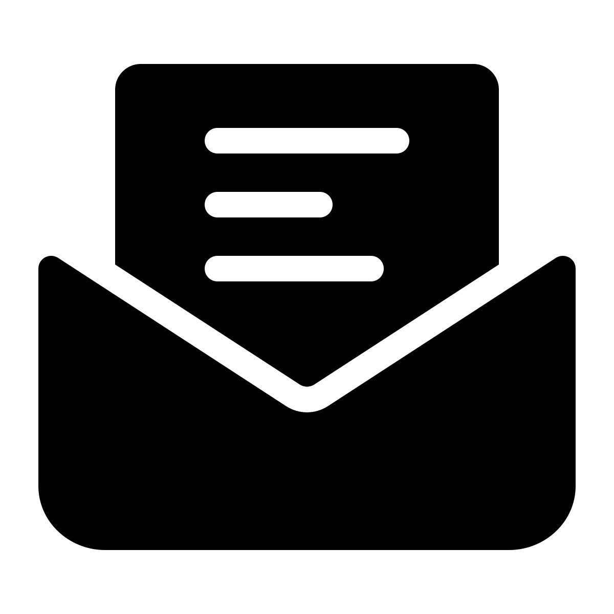 parakeet filled style メールを開く icon