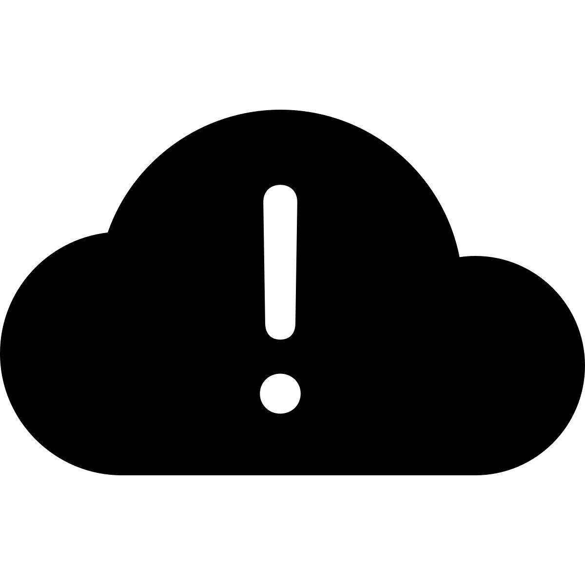 parakeet filled style error cloud icon