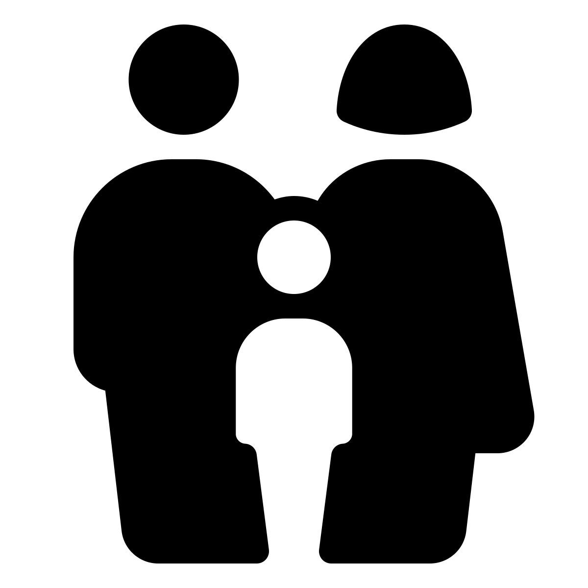 parakeet filled style familie mann & frau icon