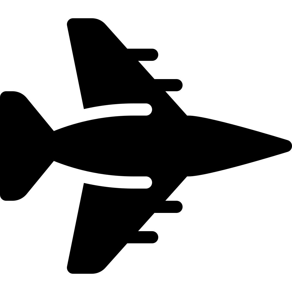 parakeet filled style fighter jet icon