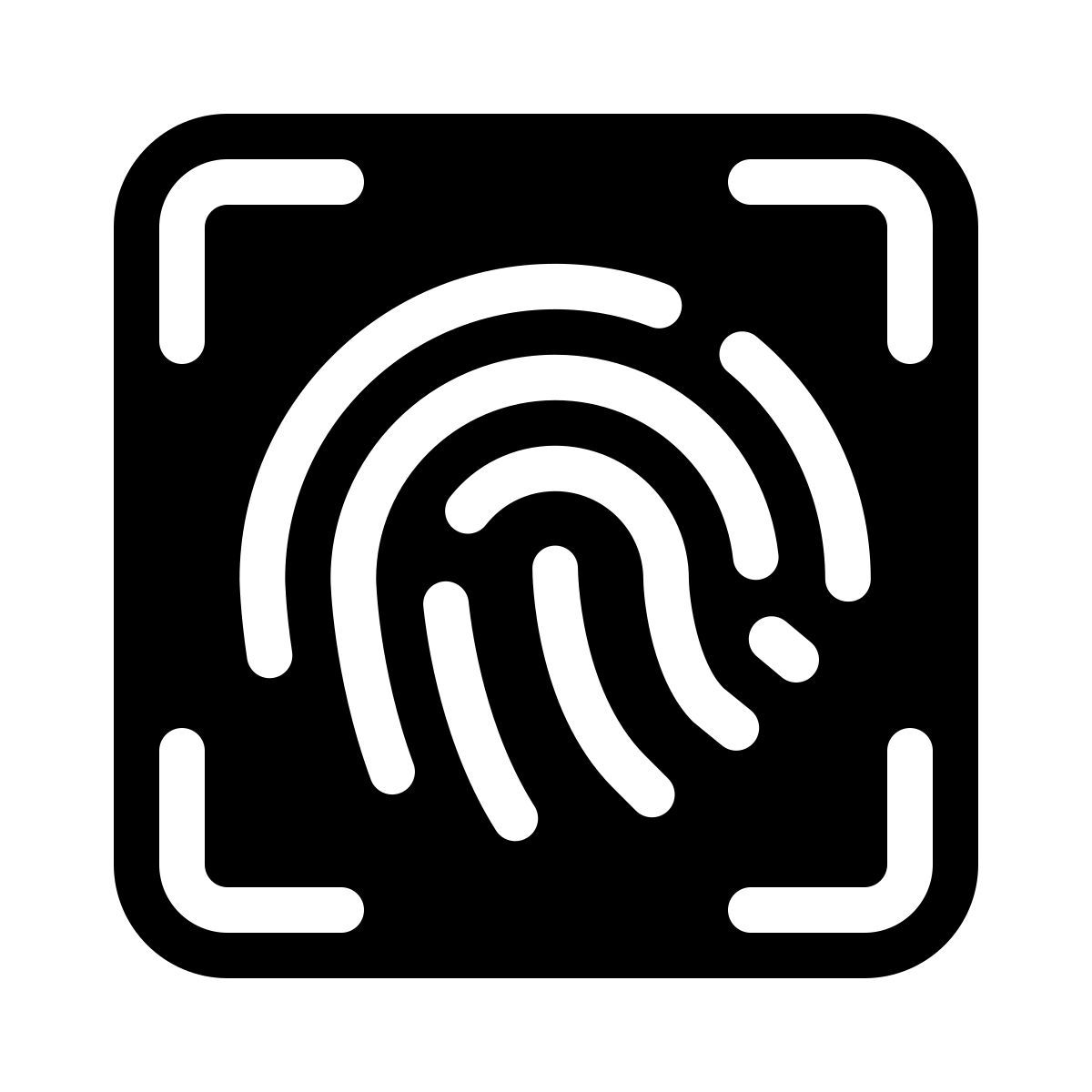 parakeet filled style fingerprint scan icon