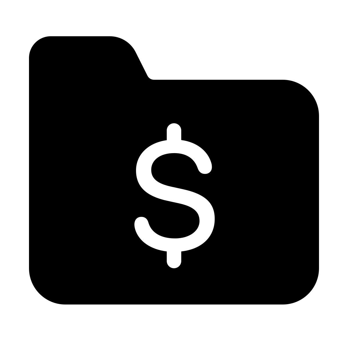 parakeet filled style folder bills icon