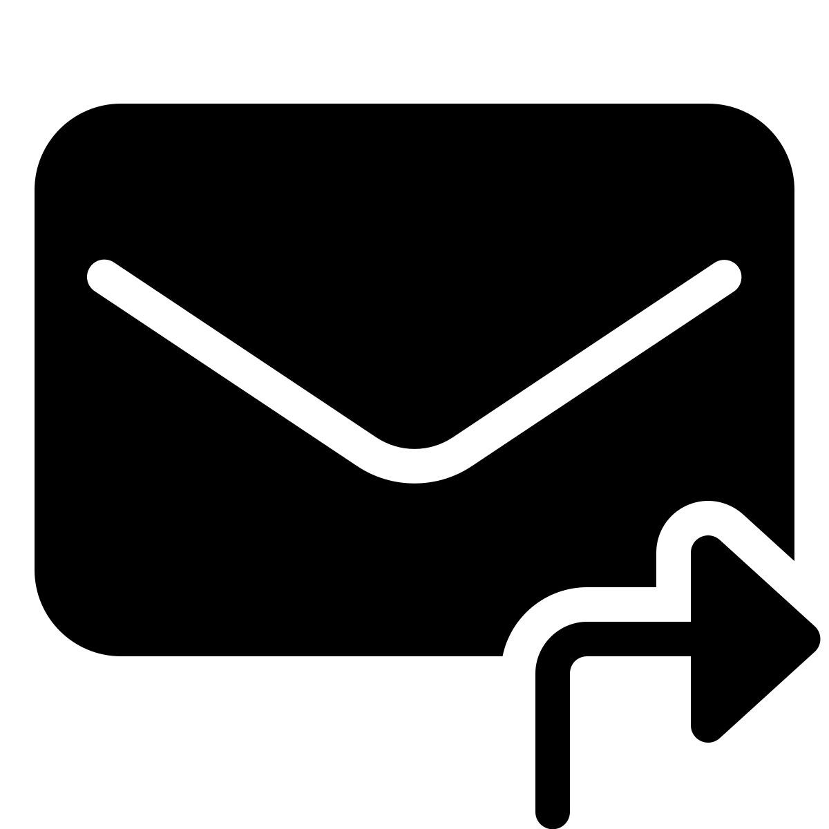 parakeet filled style forward message icon
