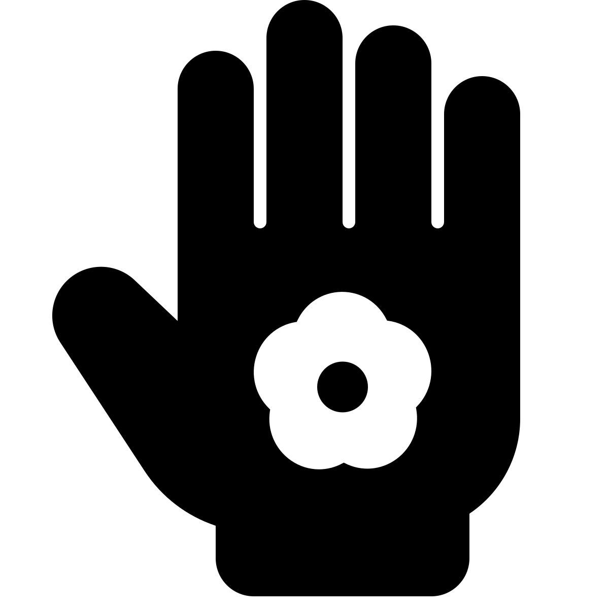 parakeet filled style gants de jardinage icon