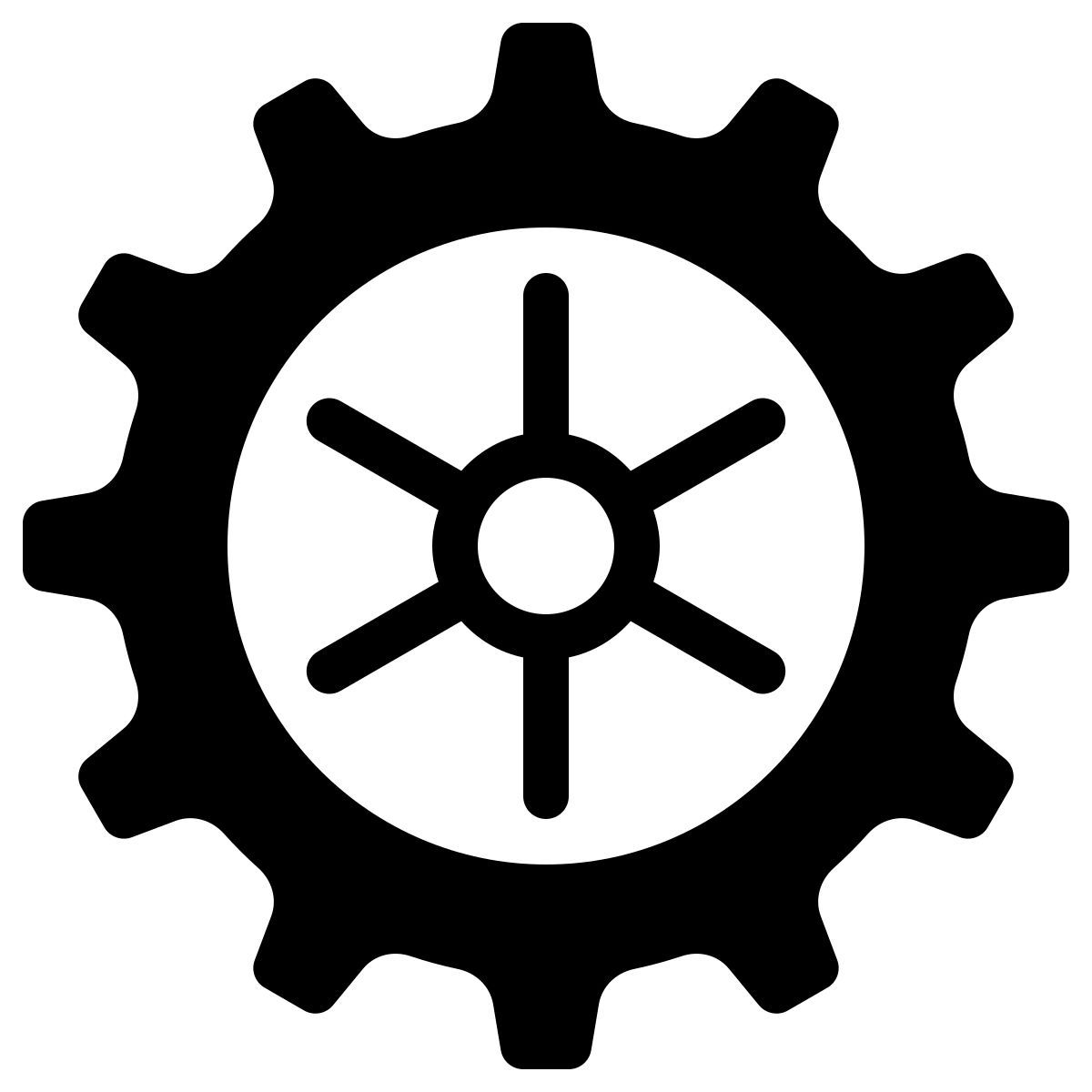 parakeet filled style engrenage icon