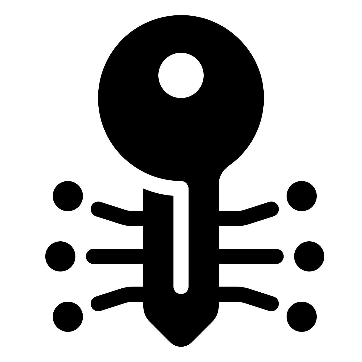 parakeet filled style grand master key icon