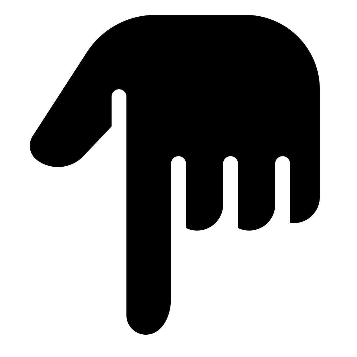 parakeet filled style hand down icon