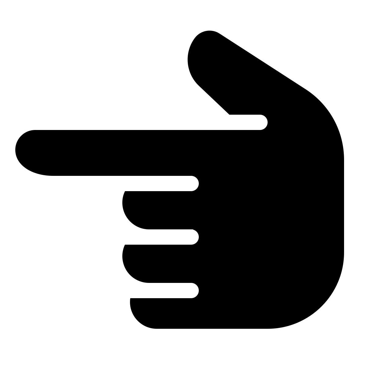 parakeet filled style hand left icon