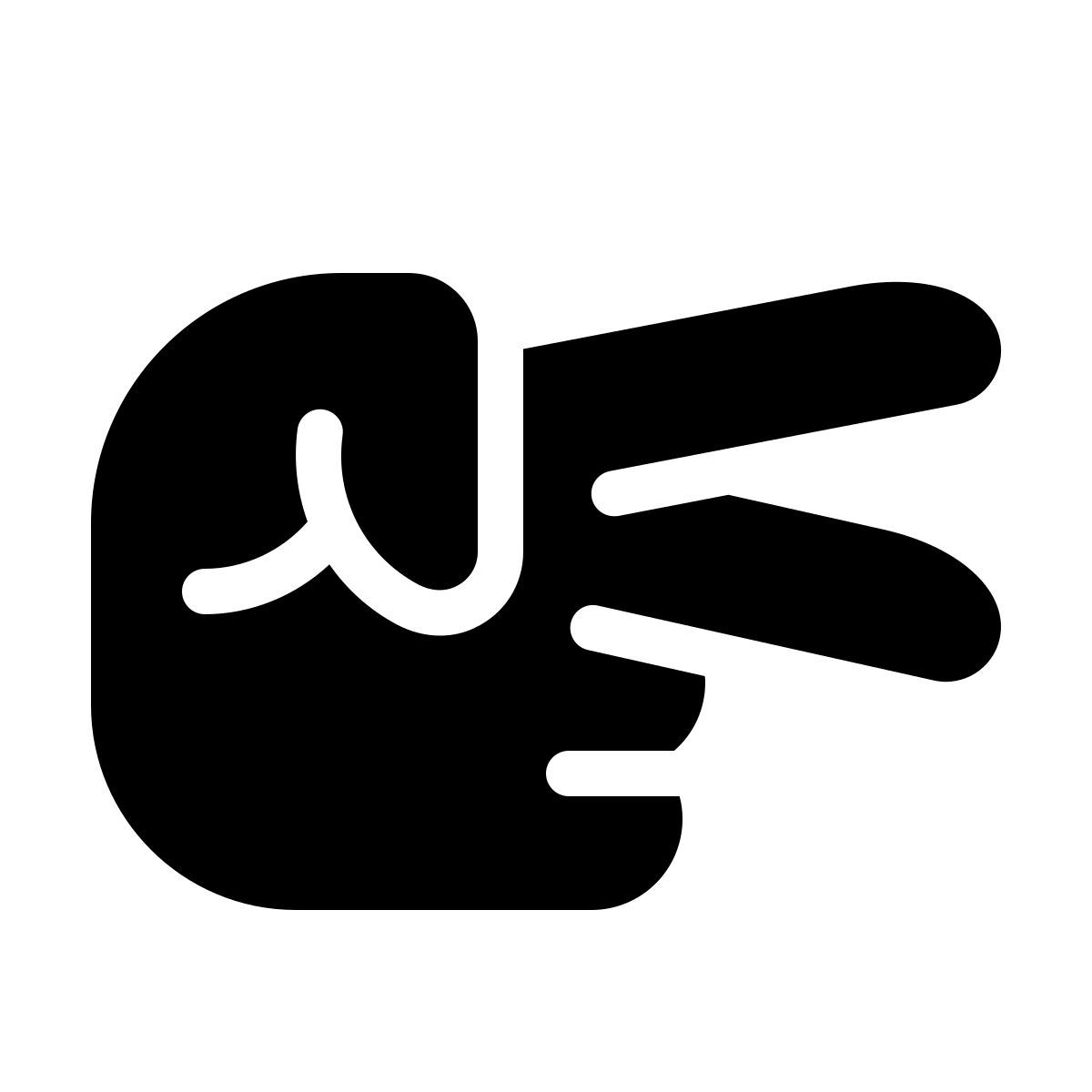 parakeet filled style tijeras de mano icon