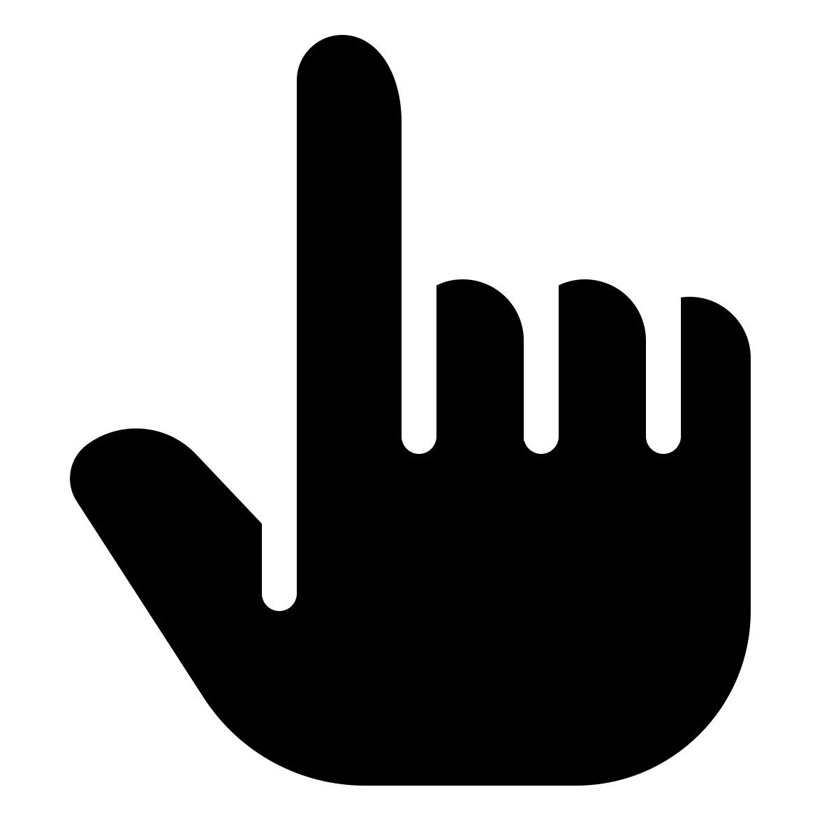 parakeet filled style hand up icon